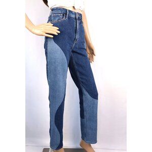 Hollister Ultra High-Rise Dad Jean W23‎ L31 Vintage Stretch Patchwork Denim